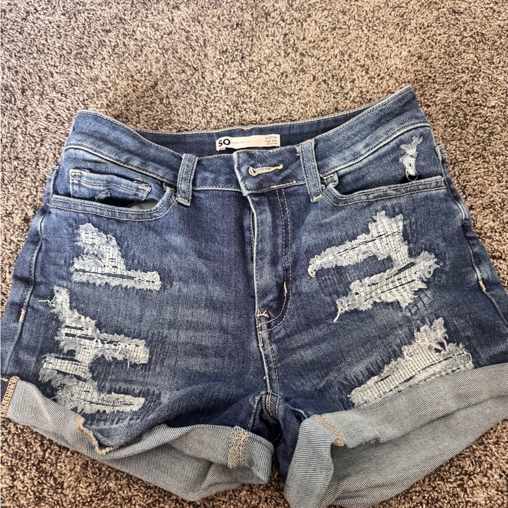 Jr Distressed Denim Shorts